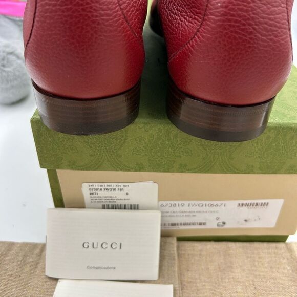 Men's Gucci horse bit web striped loafer size 9, made in Italy - Picture 9 of 12